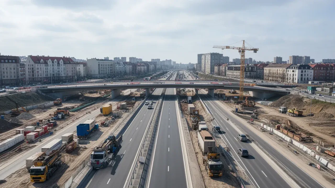 Budowa węzła Łękno wchodzi w decydującą fazę Budowa węzła Łękno wchodzi w decydującą fazę